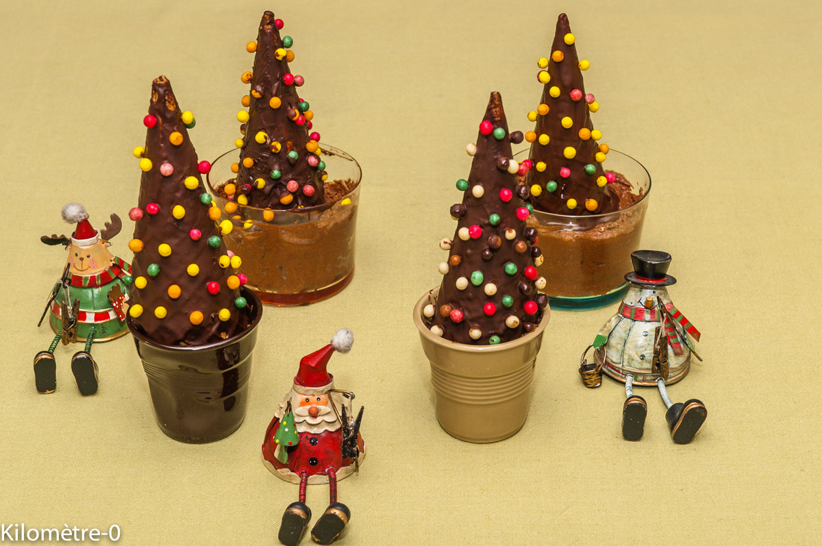 Sapins de Noël en chocolat - Recettes de cuisine Ôdélices