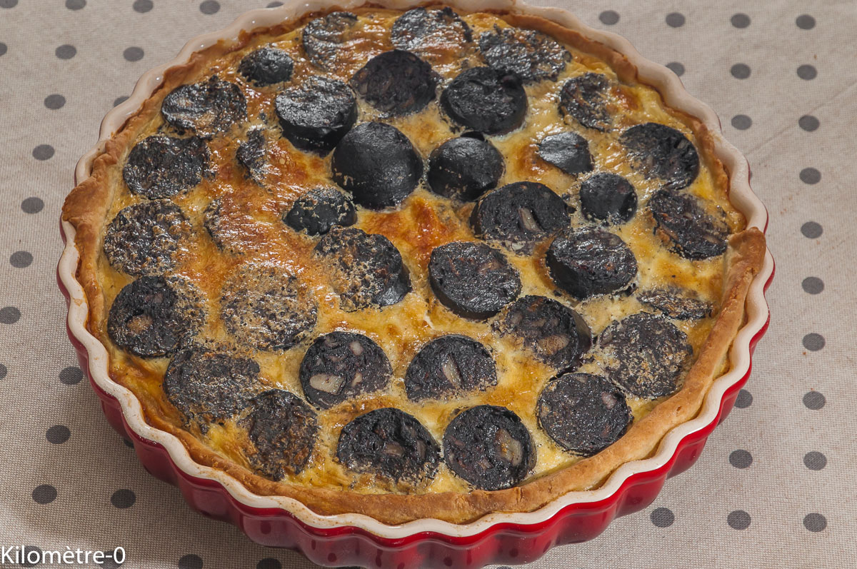 Photo de recette de tarte , quiche, boudins, viande, fruits,  pommes, facile, recette de Normandie,  de Kilomètre-0, blog de cuisine réalisée à partir de produits locaux et issus de circuits courts