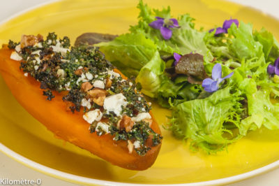 Photo de recette de patate douce farcie au chou kale ...