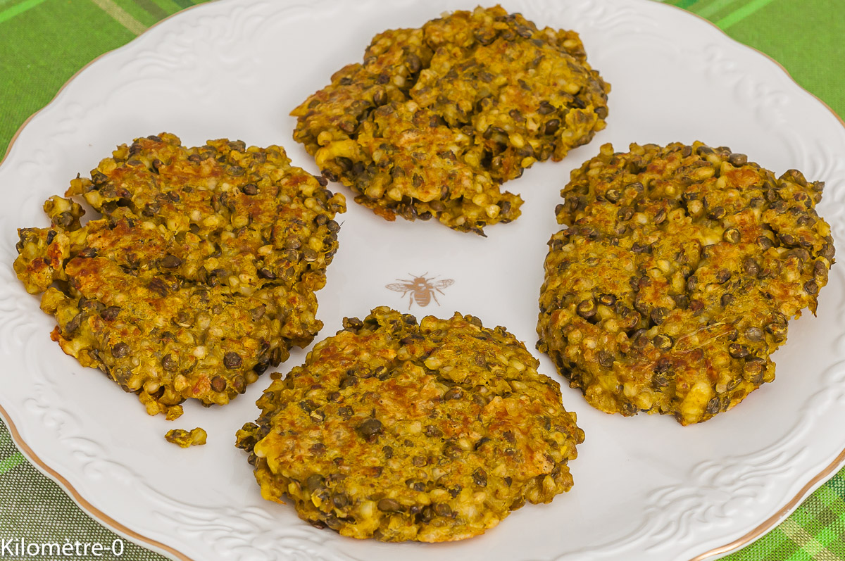 Photo de recette de Kilomètre-0, galette, végétarienne, lentilles ...