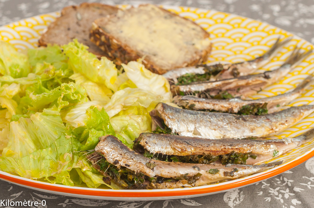 Photo de recette de Sardines farcies, sardines, poisson, poisson gras, poisson bleu,  fines herbes, cuisine bretonne, été, facile, Kilomètre-0, blog de cuisine réalisée à partir de produits de saison et issus de circuits courts